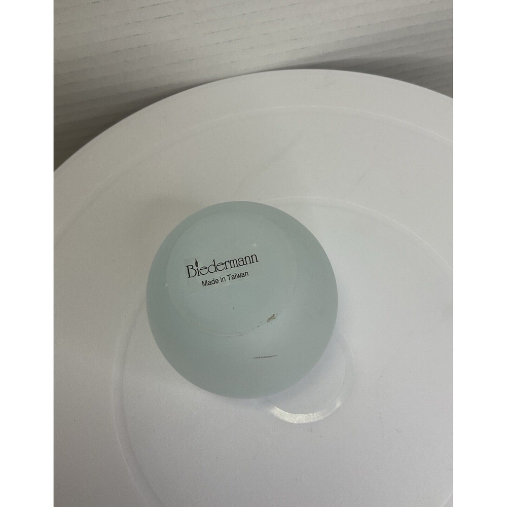 Vintage Biedermann‎ Light Blue Frosted Glass - Broken Egg Votive Candle Holder - Picture 4 of 7